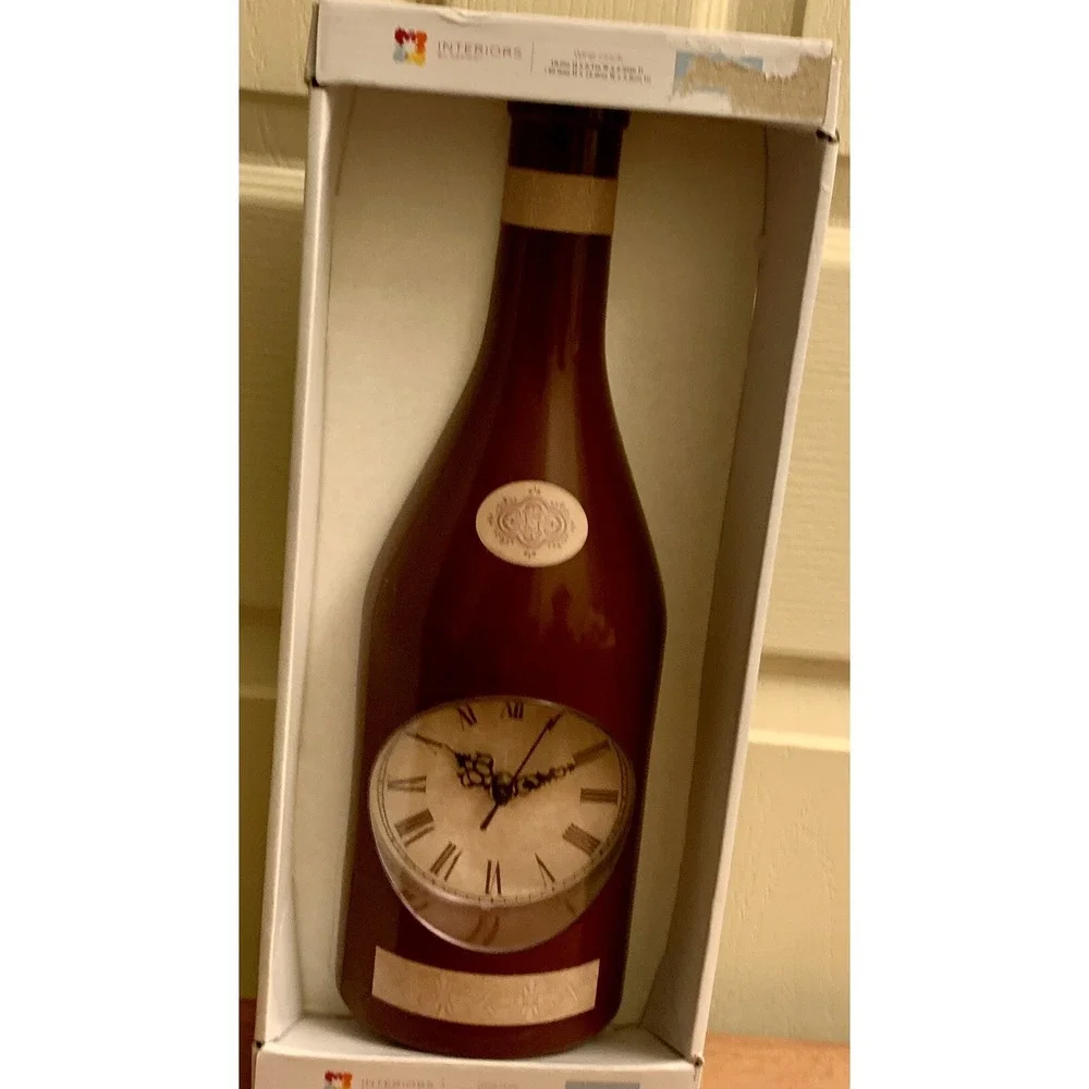 Wine Bottle Shaped Clock, Wine Clock Wall Mount 16